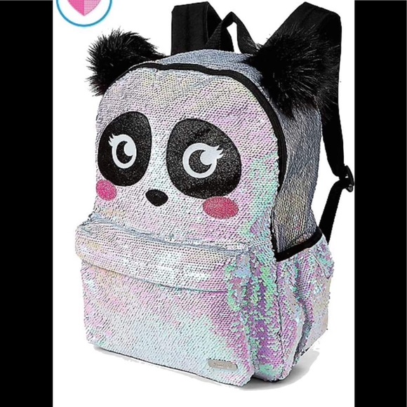 justice panda backpack set